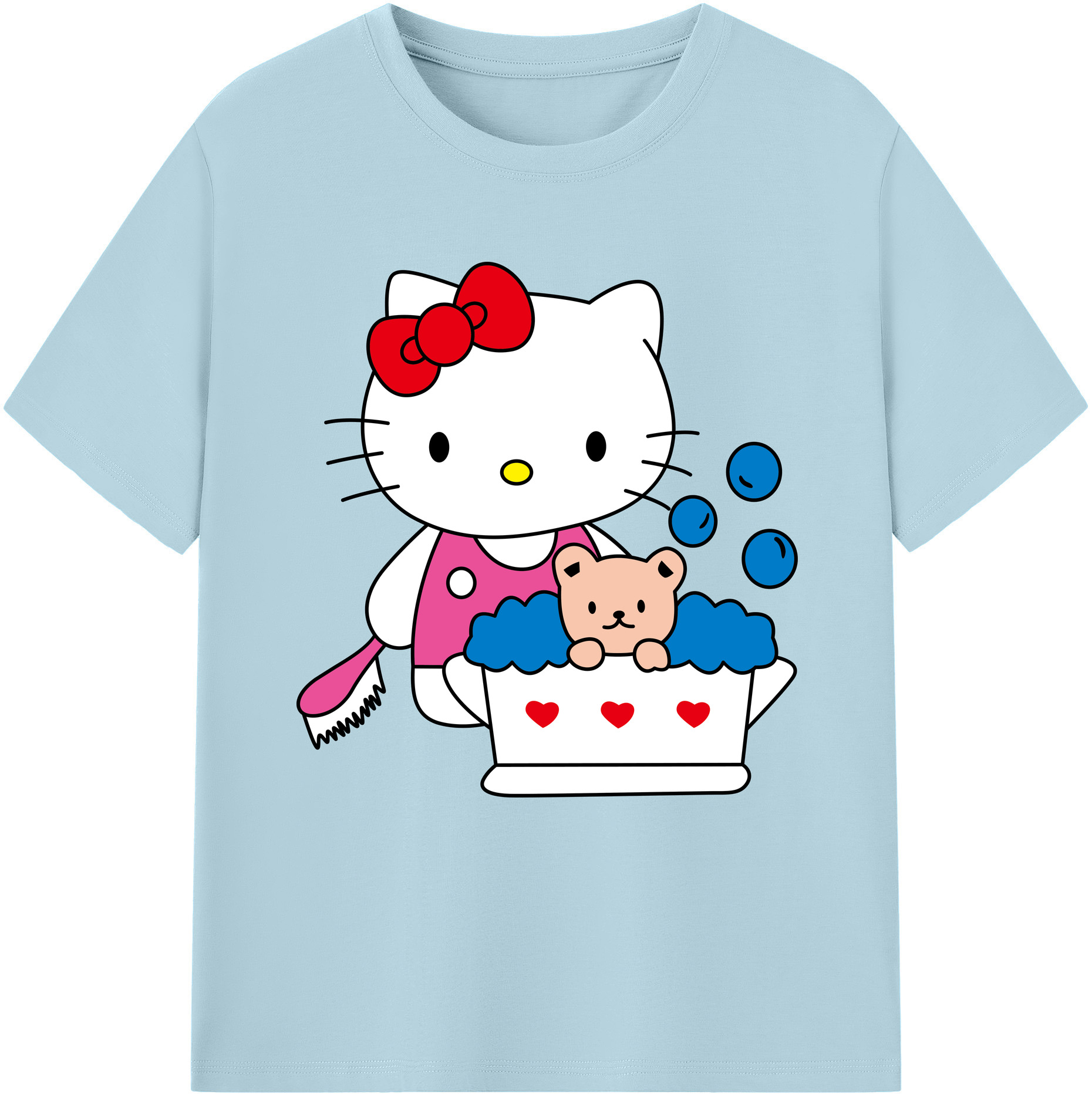 （画像用） Hello Kitty ハローキティ 綿100％半袖Tシャツ（フロントプリント）